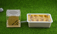 HKM-6597949 Pet Ant Flat Gypsum Nest with Feeding Box - Yellow, 17.5x5x12.5cm, 10mm Aperture