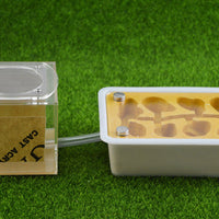 HKM-6597949 Pet Ant Flat Gypsum Nest with Feeding Box - Yellow, 17.5x5x12.5cm, 10mm Aperture