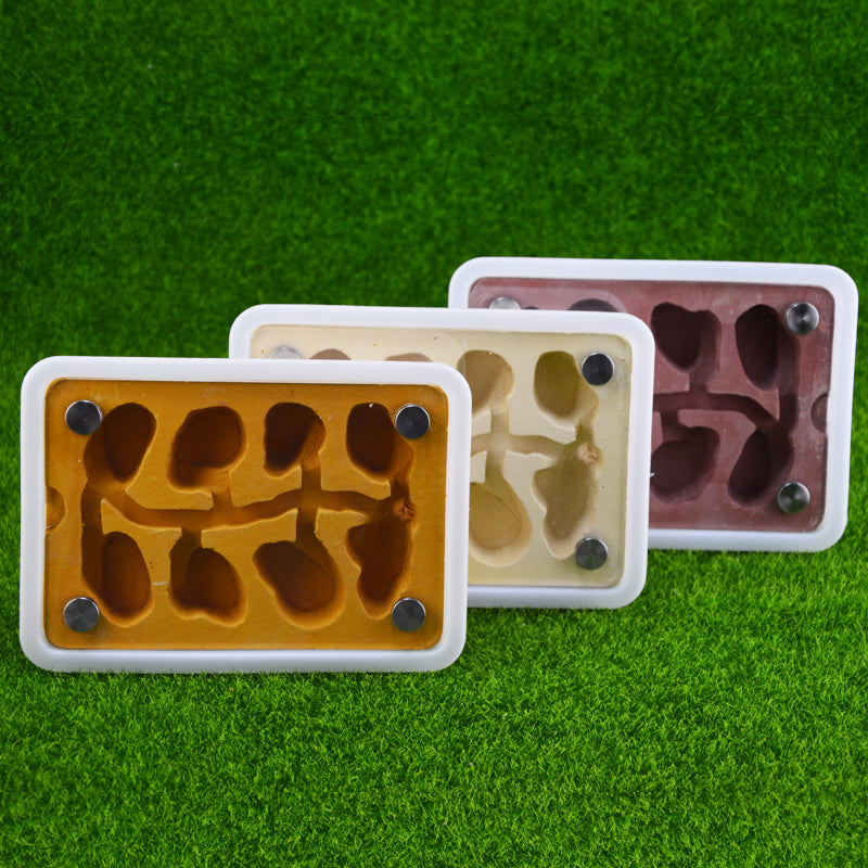 HKM-6597949 Pet Ant Flat Gypsum Nest with Feeding Box - Yellow, 17.5x5x12.5cm, 10mm Aperture
