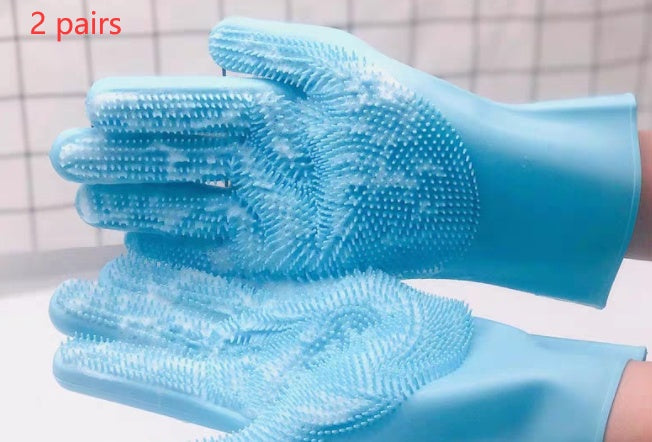 HKM-6598717 Silicone Pet Grooming Glove for Dogs and Cats - Massage and Shedding Brush