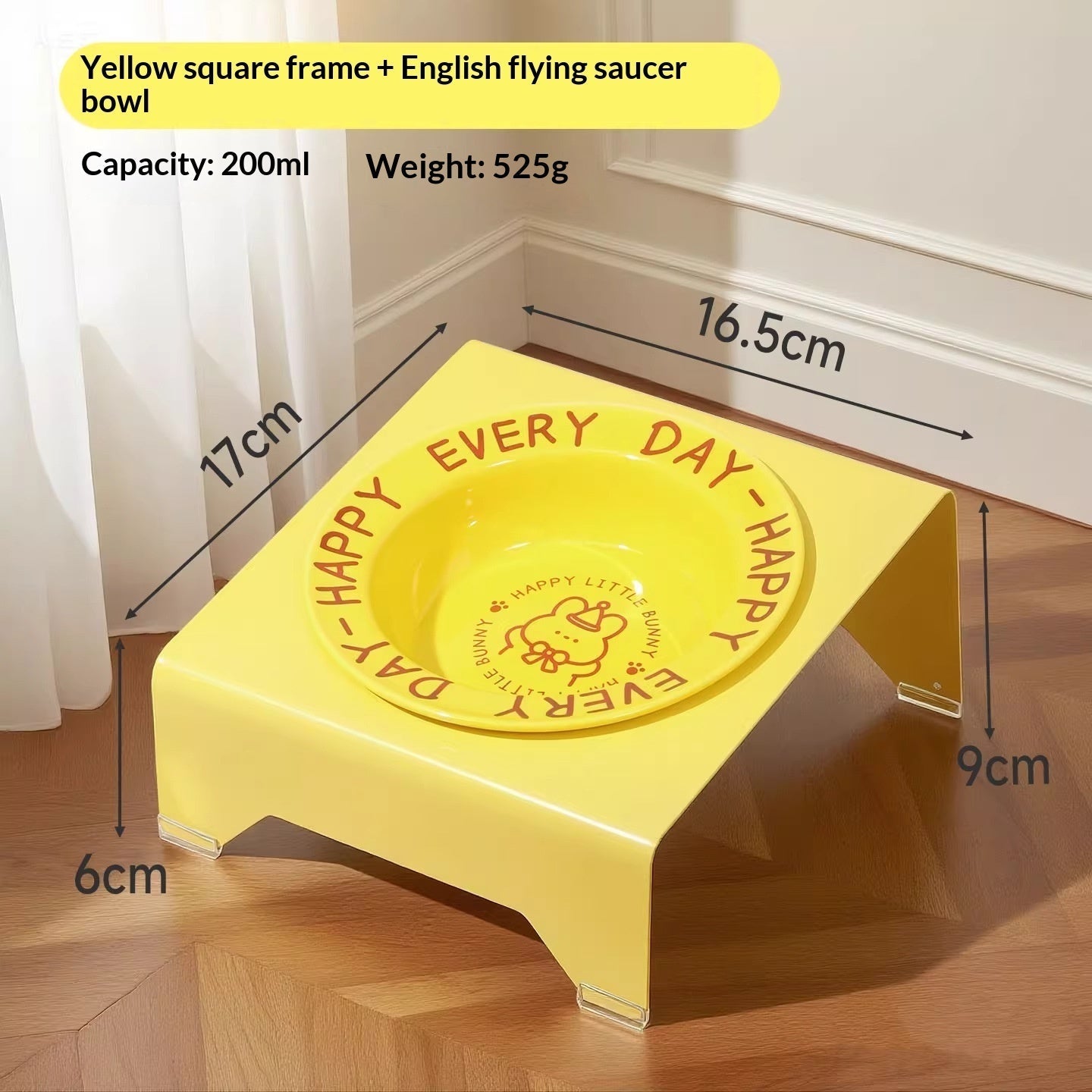 HKM-6599101 Ceramic Elevated Cat Bowl with Cervical Spine Protection for Comfortable Feeding