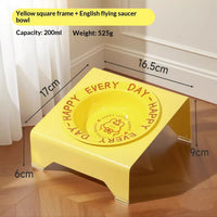 HKM-6599101 Ceramic Elevated Cat Bowl with Cervical Spine Protection for Comfortable Feeding