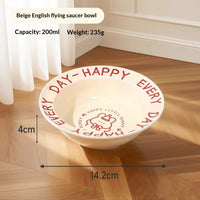 HKM-6599101 Ceramic Elevated Cat Bowl with Cervical Spine Protection for Comfortable Feeding
