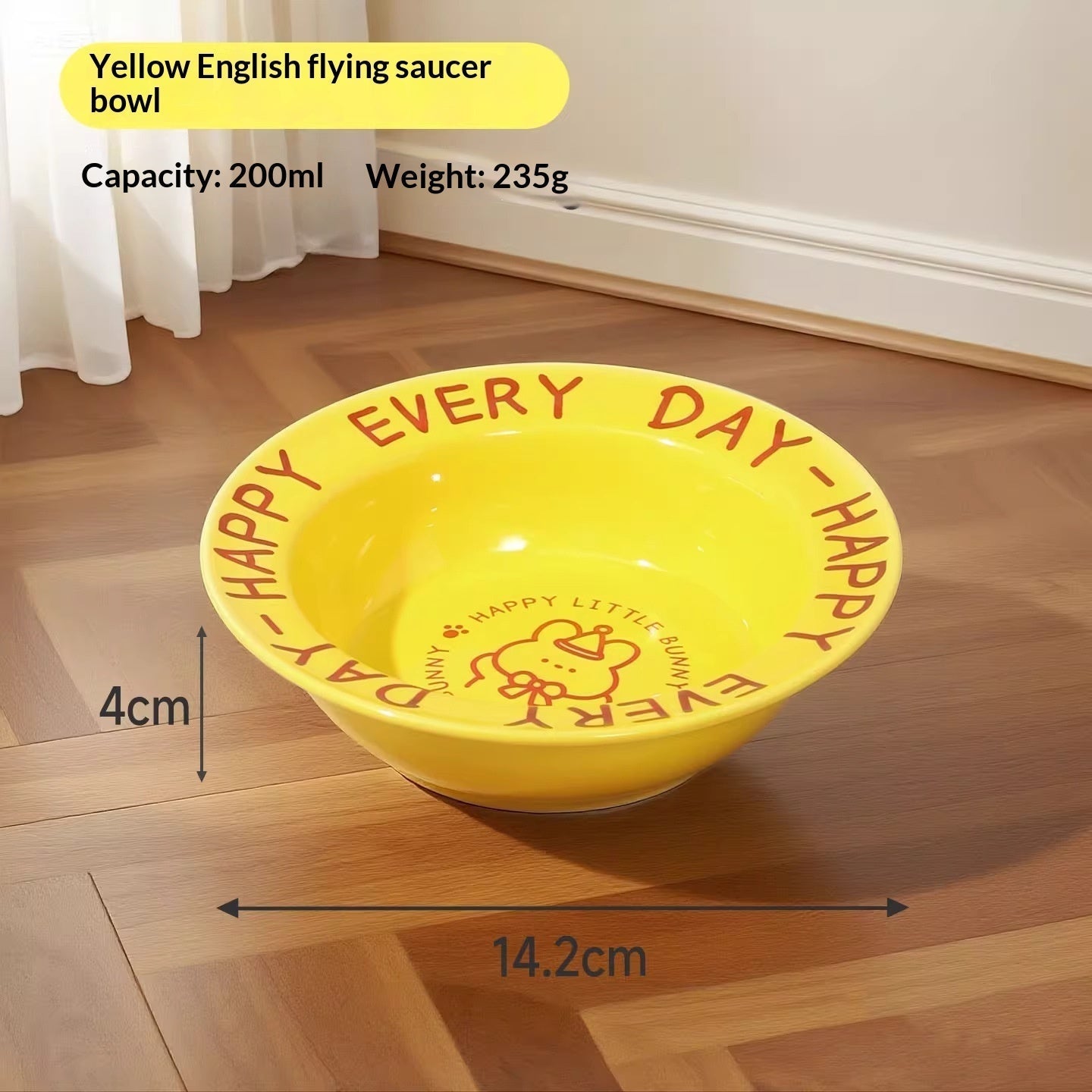 HKM-6599101 Ceramic Elevated Cat Bowl with Cervical Spine Protection for Comfortable Feeding