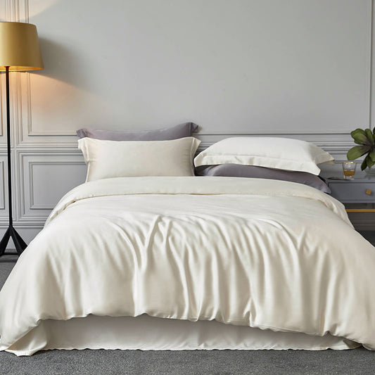 HKM-659923 Lenzing Tencel Double-Sided Solid Color Bedding Set – Available in Multiple Elegant Shades