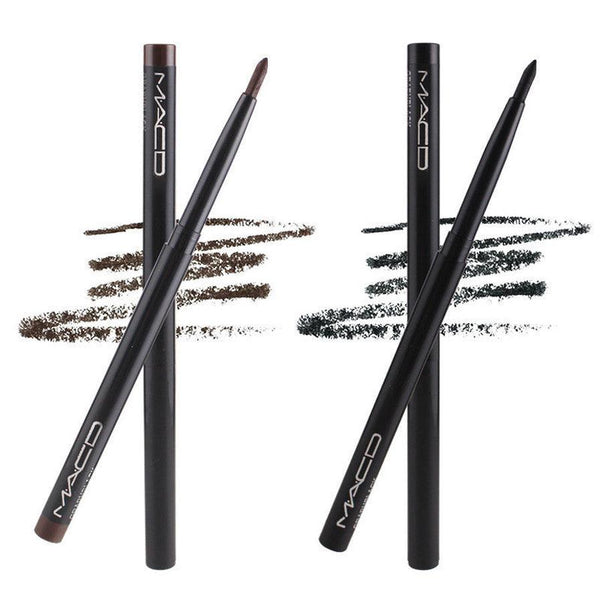 HKM-659987 Auto-Rotating Eyebrow Pencil and Eyeliner Pen - One-Stroke Application, Black & Coffee Colors, Pack of 12