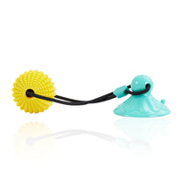 HKM-6600381 Interactive Suction Cup Corn Ball Chew Toys for Medium to Large Dogs - Tug of War & Teeth Cleaning