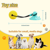 HKM-6600381 Interactive Suction Cup Corn Ball Chew Toys for Medium to Large Dogs - Tug of War & Teeth Cleaning