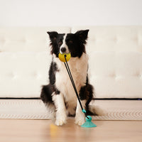 HKM-6600381 Interactive Suction Cup Corn Ball Chew Toys for Medium to Large Dogs - Tug of War & Teeth Cleaning