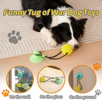 HKM-6600381 Interactive Suction Cup Corn Ball Chew Toys for Medium to Large Dogs - Tug of War & Teeth Cleaning
