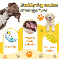 HKM-6600381 Interactive Suction Cup Corn Ball Chew Toys for Medium to Large Dogs - Tug of War & Teeth Cleaning
