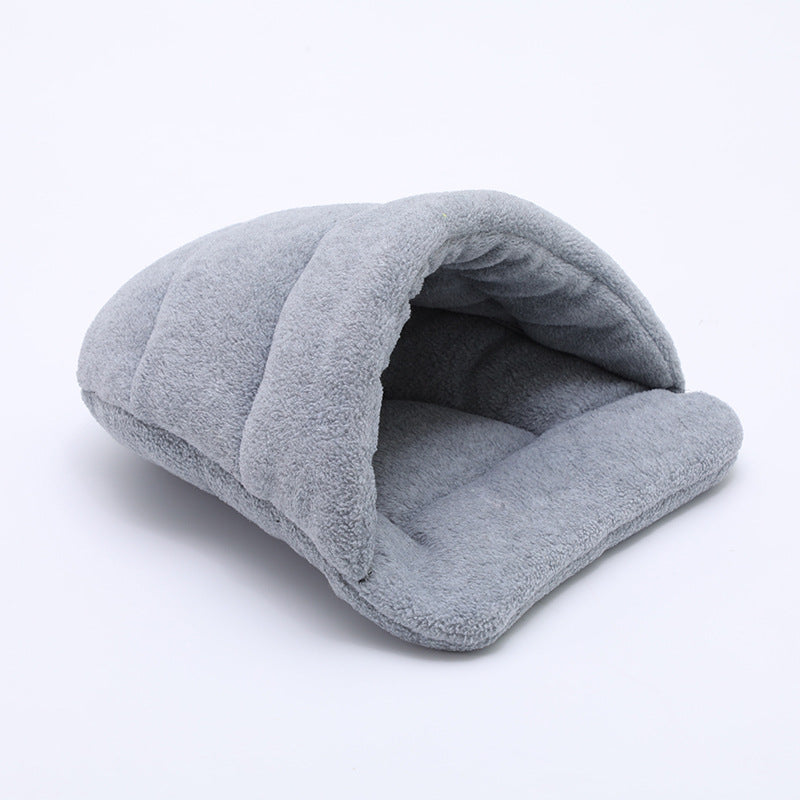 HKM-6602941 Cute Cat Sleeping Bag for Small Pets - Teddy, Guinea Pig, and Hamster - Four Seasons Nest in Various Colors