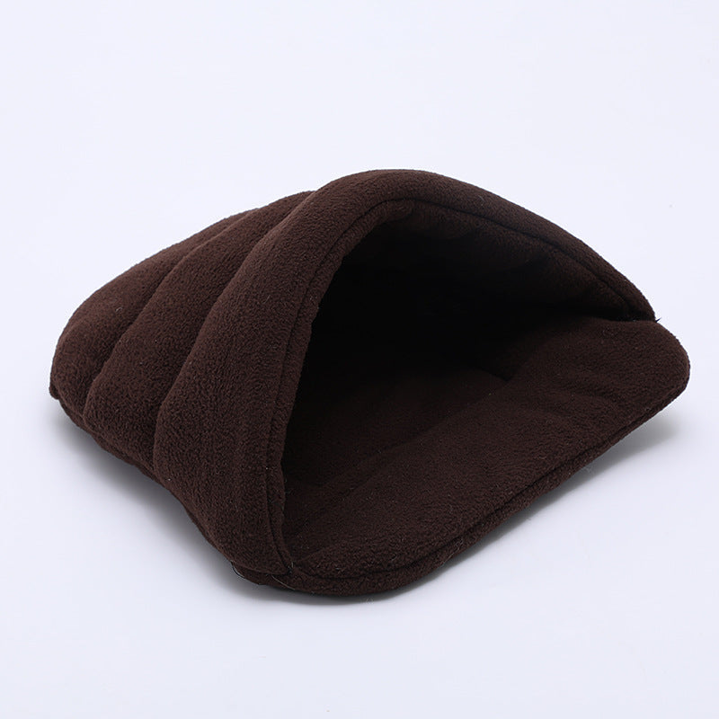HKM-6602941 Cute Cat Sleeping Bag for Small Pets - Teddy, Guinea Pig, and Hamster - Four Seasons Nest in Various Colors
