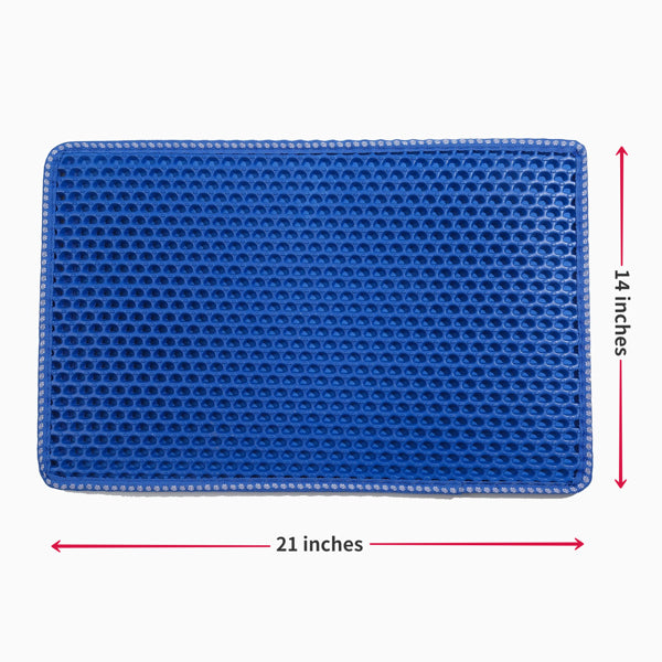HKM-6604733 Double-Layer Rice Cat Litter Mat with Waterproof EVA Design for Easy Cleaning and Litter Trapping