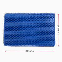 HKM-6604733 Double-Layer Rice Cat Litter Mat with Waterproof EVA Design for Easy Cleaning and Litter Trapping