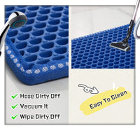 HKM-6604733 Double-Layer Rice Cat Litter Mat with Waterproof EVA Design for Easy Cleaning and Litter Trapping