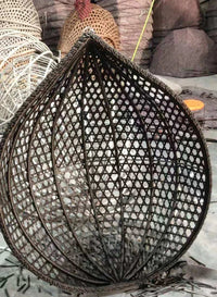 HKM-660627 Double Seated Rattan Egg Swing Chair with Cushion for Outdoor Patio and Garden Use