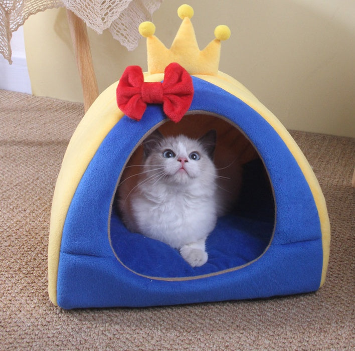 HKM-6606909 Cozy Four Seasons Semi-Enclosed Pet Nest for Cats ¨C Available in 3 Sizes