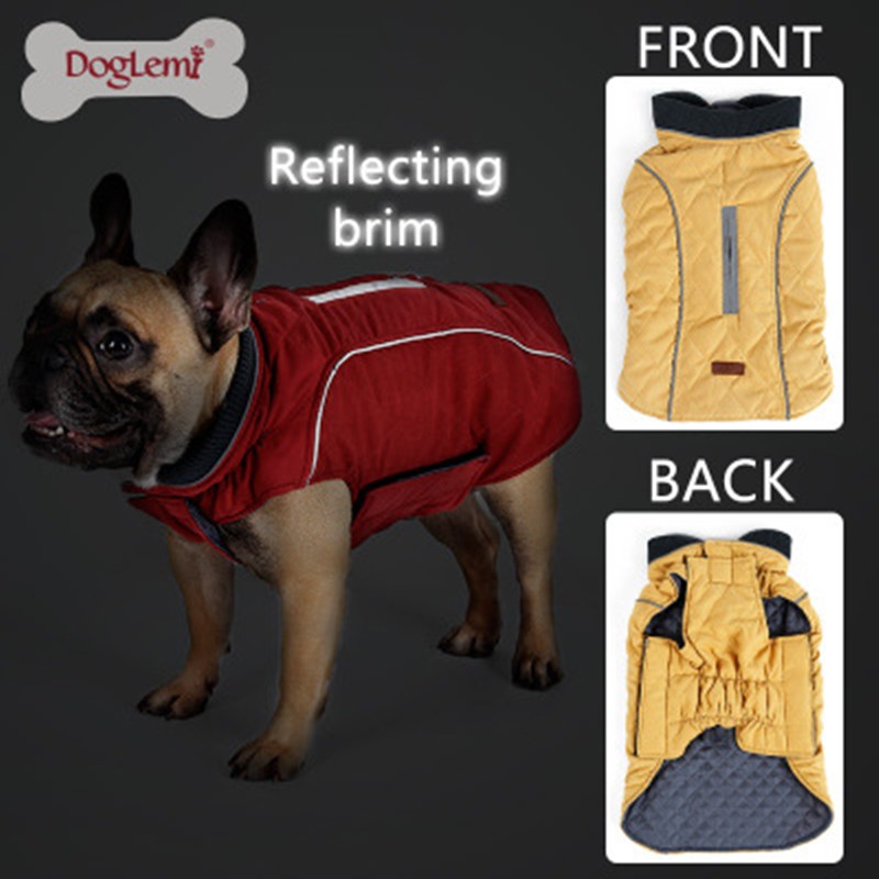 HKM-6607037 Pet Thermal Jacket Vest - Water-Resistant, Reflective, Warmth-Enhancing Design with Neck Collar