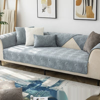 HKM-660755 Solid Color Plush Sofa Cushion - Available in Light Blue, White, Orange, Gray, Coffee, Light Pink - Various Sizes
