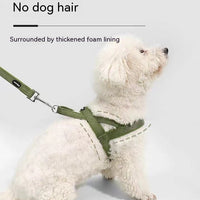 HKM-6607933 Dog Vest Harness with Explosive-Resistant Rope, Available in Army Green, Light Blue, and Light Purple