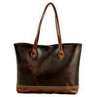 HKM-660819 Vintage Leather Handle Canvas Tote Bag for Women