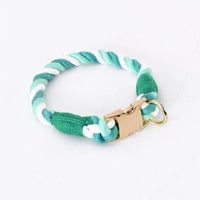HKM-6608445 Woven Gradient Color Cotton Dog Collar for Pets in Various Vibrant Shades