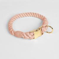 HKM-6608445 Woven Gradient Color Cotton Dog Collar for Pets in Various Vibrant Shades