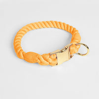 HKM-6608445 Woven Gradient Color Cotton Dog Collar for Pets in Various Vibrant Shades