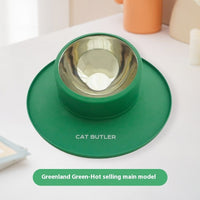 HKM-6608829 Silicone Non-slip Pet Bowl with Stainless Steel Insert - Leak-proof Design for Cats and Dogs