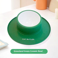 HKM-6608829 Silicone Non-slip Pet Bowl with Stainless Steel Insert - Leak-proof Design for Cats and Dogs