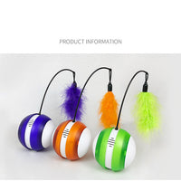 HKM-6609469 Luminous Tumbler Voice Indoor Cat Toy with Badminton Features and Two Modes