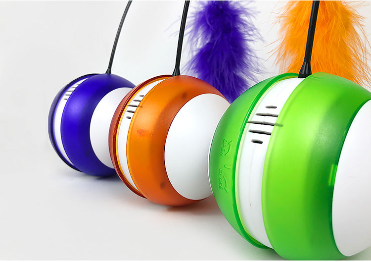 HKM-6609469 Luminous Tumbler Voice Indoor Cat Toy with Badminton Features and Two Modes