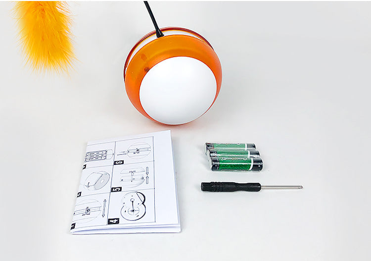 HKM-6609469 Luminous Tumbler Voice Indoor Cat Toy with Badminton Features and Two Modes