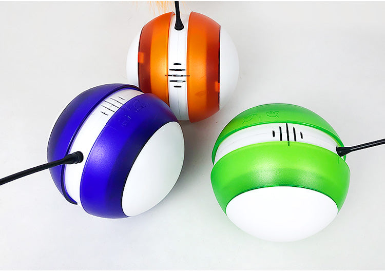 HKM-6609469 Luminous Tumbler Voice Indoor Cat Toy with Badminton Features and Two Modes