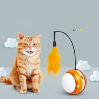 HKM-6609469 Luminous Tumbler Voice Indoor Cat Toy with Badminton Features and Two Modes