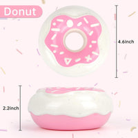 HKM-6610109 Durable Chewy Donut Dog Toy for Teeth Grinding, Interactive Play, and Squeaky Fun for All Breeds