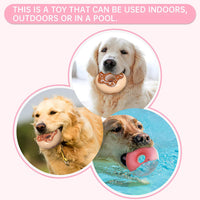 HKM-6610109 Durable Chewy Donut Dog Toy for Teeth Grinding, Interactive Play, and Squeaky Fun for All Breeds