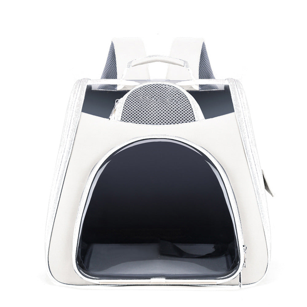 HKM-6610877 Portable Foldable Pet Carrier Bag - Medium Capacity, Soft PU PVC, Available in Blue, Pink, Green, Gray, White