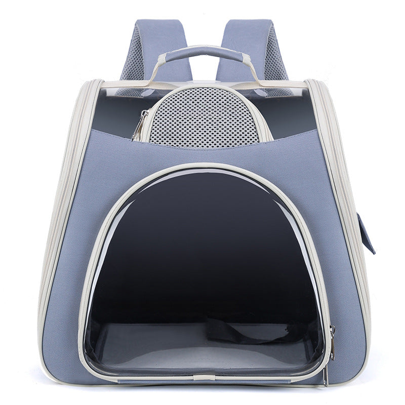 HKM-6610877 Portable Foldable Pet Carrier Bag - Medium Capacity, Soft PU PVC, Available in Blue, Pink, Green, Gray, White