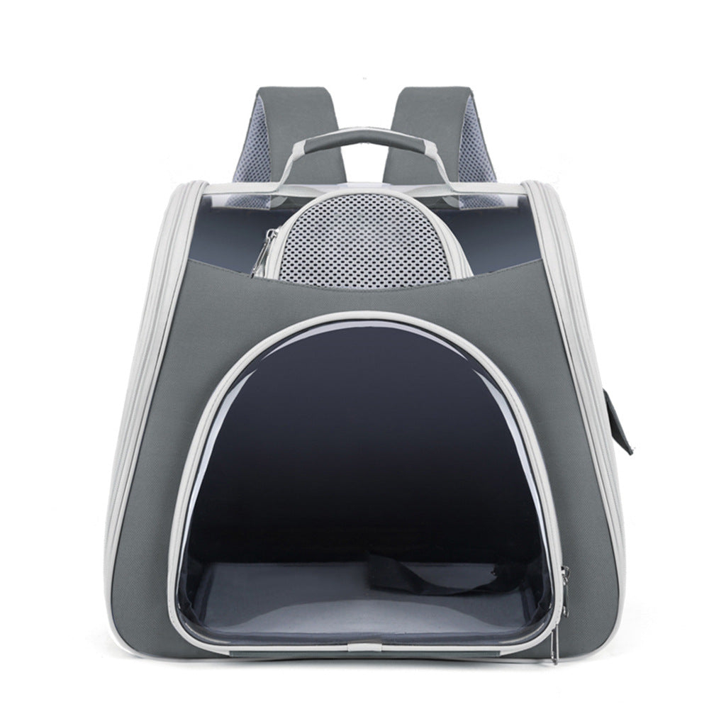 HKM-6610877 Portable Foldable Pet Carrier Bag - Medium Capacity, Soft PU PVC, Available in Blue, Pink, Green, Gray, White