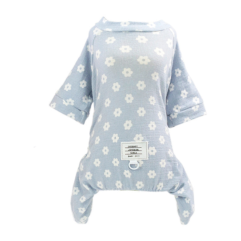 HKM-6611005 Cotton Four-Legged Dog Clothing - Sizes S to XXL with Adjustable Fit