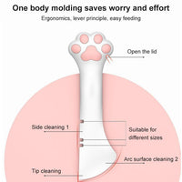 HKM-6612413 Pet Food Spoon and Lid Set - Multifunctional Wet/Dry Food Jar Opener for Cats and Dogs