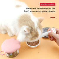 HKM-6612413 Pet Food Spoon and Lid Set - Multifunctional Wet/Dry Food Jar Opener for Cats and Dogs