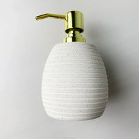 HKM-661331 Modern Cement Lotion Bottle and Storage Jar with Lid for Bathroom Accessories