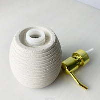 HKM-661331 Modern Cement Lotion Bottle and Storage Jar with Lid for Bathroom Accessories