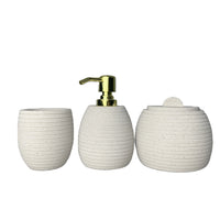 HKM-661331 Modern Cement Lotion Bottle and Storage Jar with Lid for Bathroom Accessories