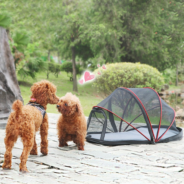HKM-6613437 Portable Folding Pet Tent for Cats - Travel Camping Bed - Easy Set Up