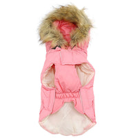 HKM-6614973 Winter Detachable Hooded Dog Clothes with Fur Collar in Various Colors