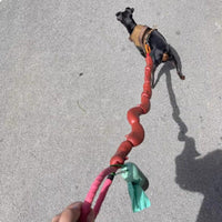 HKM-6615869 Brown Sausage Rope Toy for Dogs and Cats, 108cm Long, Durable Handheld Design